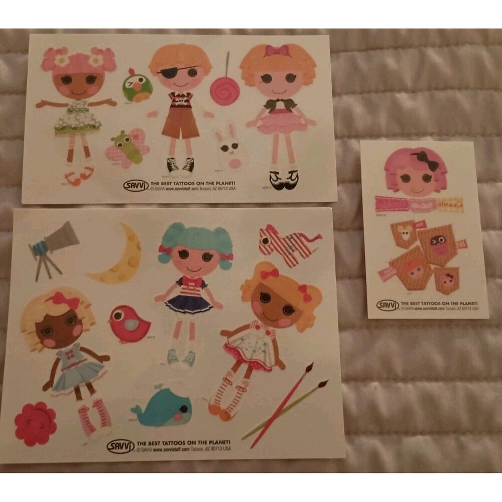 Lalaloopsy Adventure Rag Doll Nick Jr Temporary Tattoos